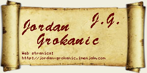 Jordan Grokanić vizit kartica